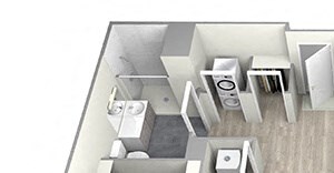 2 Bed 2 Bath TrubC Floor Plan 2 Bed 2 Bath TrubC Floor Plan at 735 Truman, Hyde Park